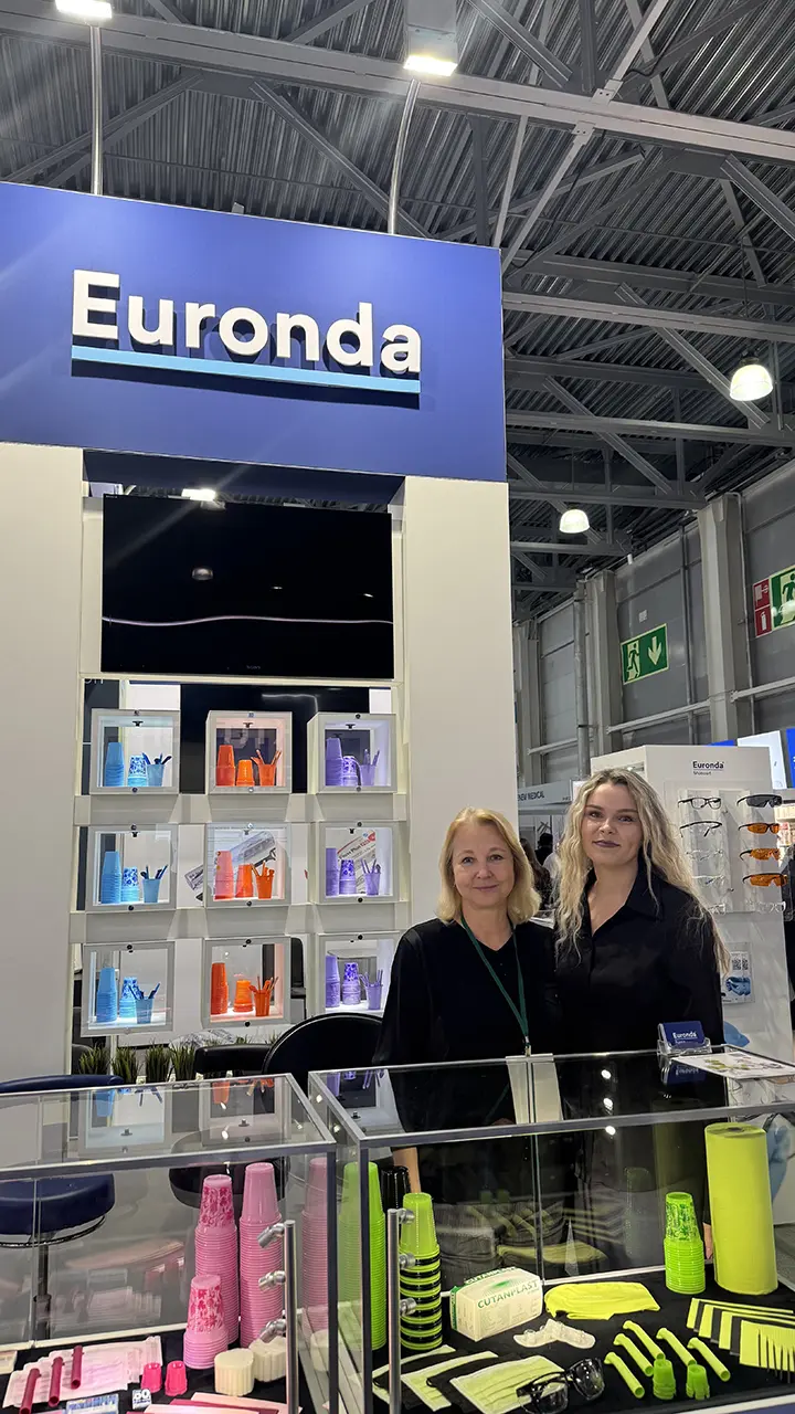 Kristina Korneeva at the Euronda exhibition stand